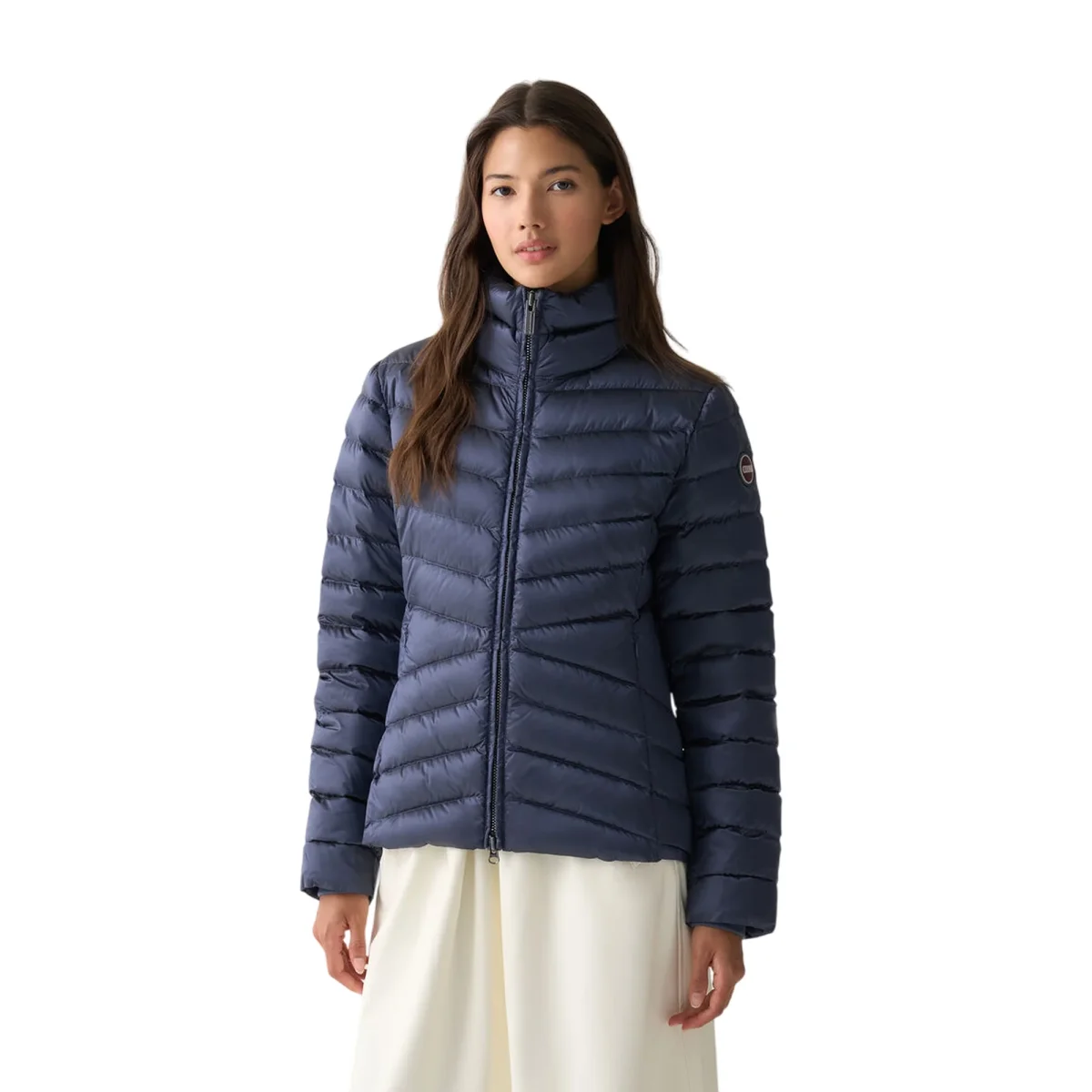 Piumino Donna corto sciancrato Blu - immagine 4