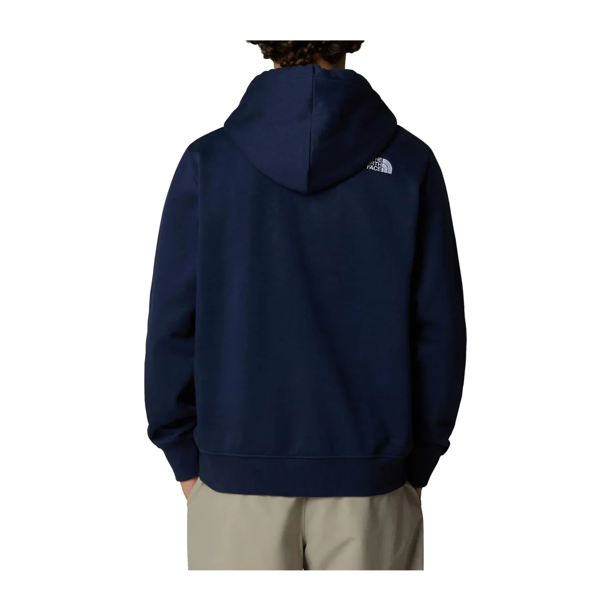 Felpa Uomo Navy con maxi tasca a marsupio - immagine 4