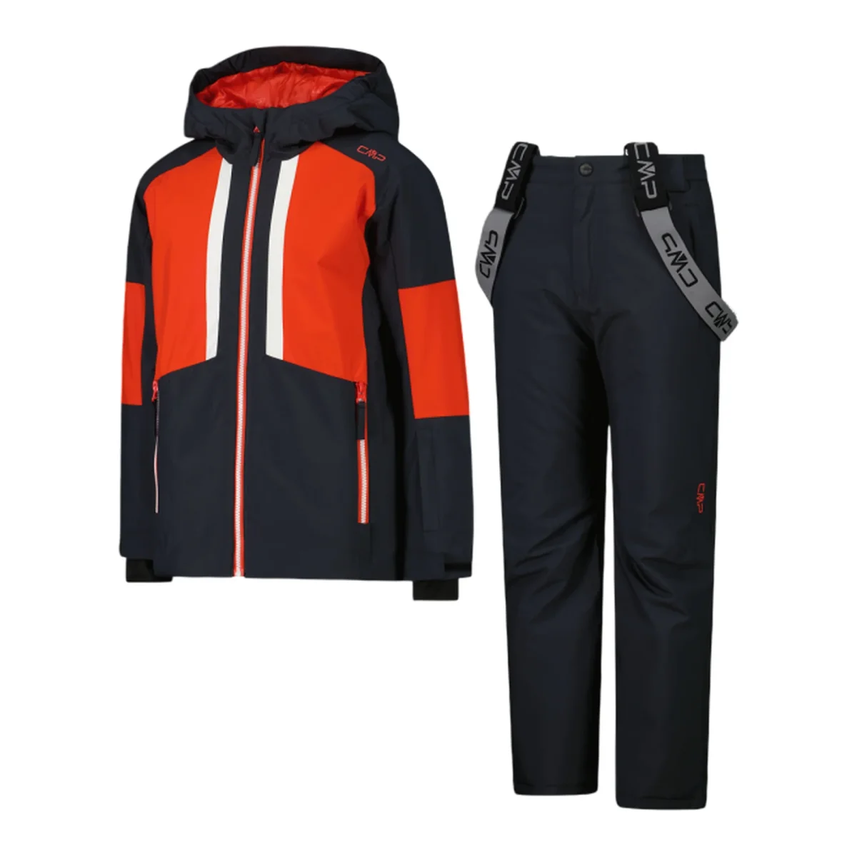 Set sci da bambino in twill nero e rosso - immagine 3