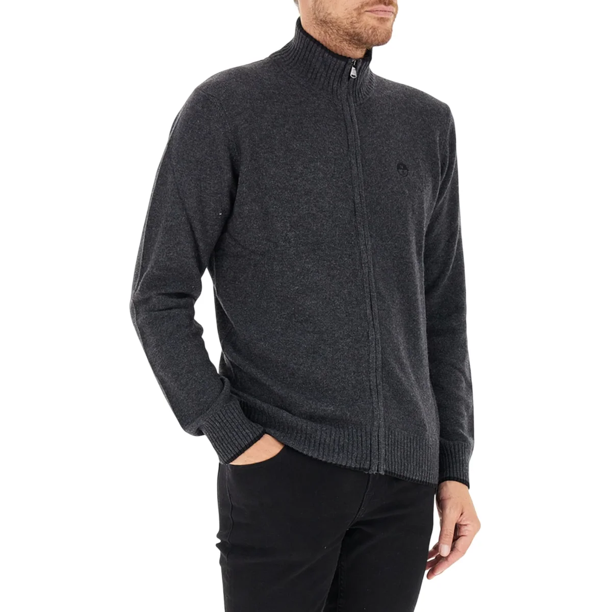 Cardigan Uomo Antracite full zip - immagine 3