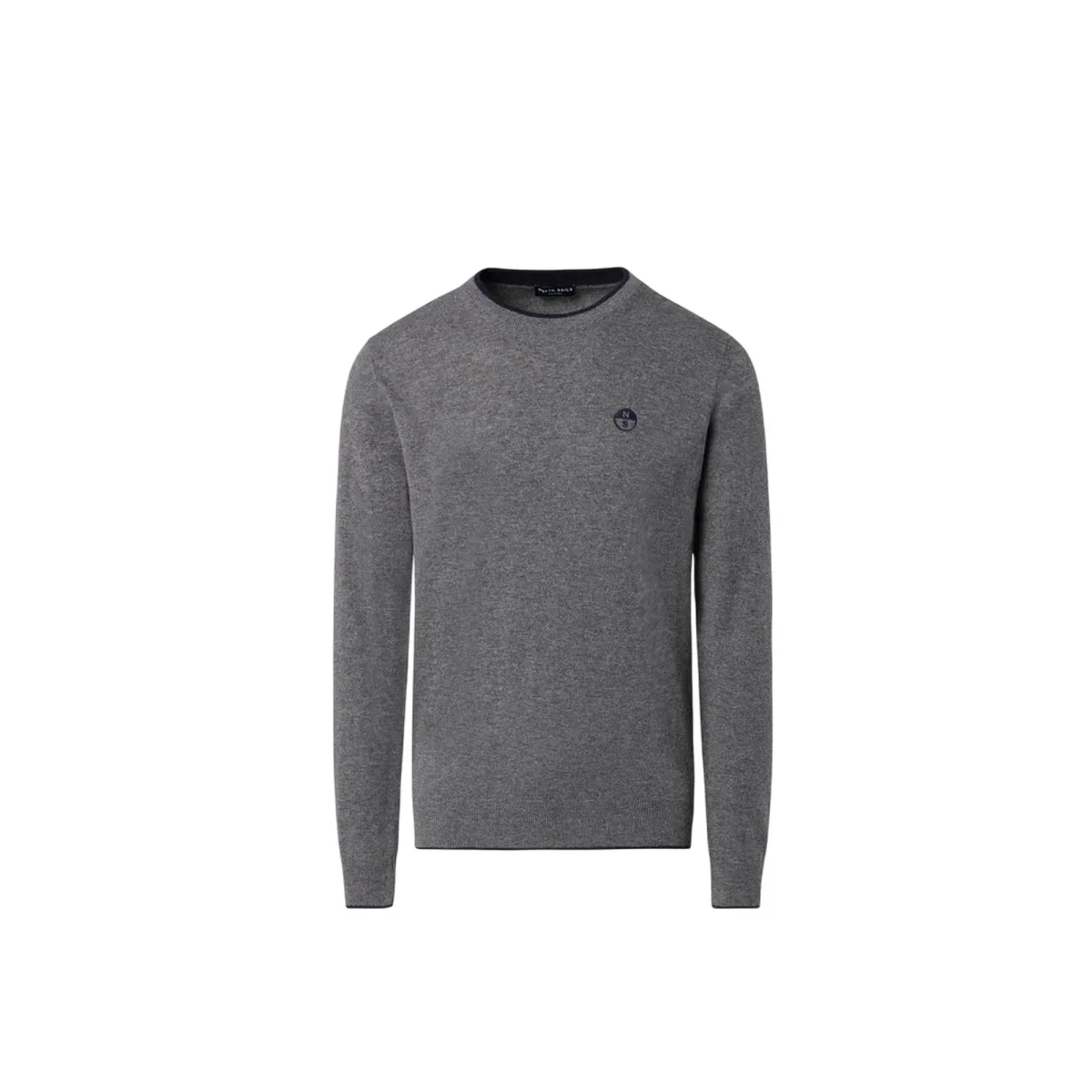 Maglione girocollo Uomo con logo ricamato Grigio - immagine 2