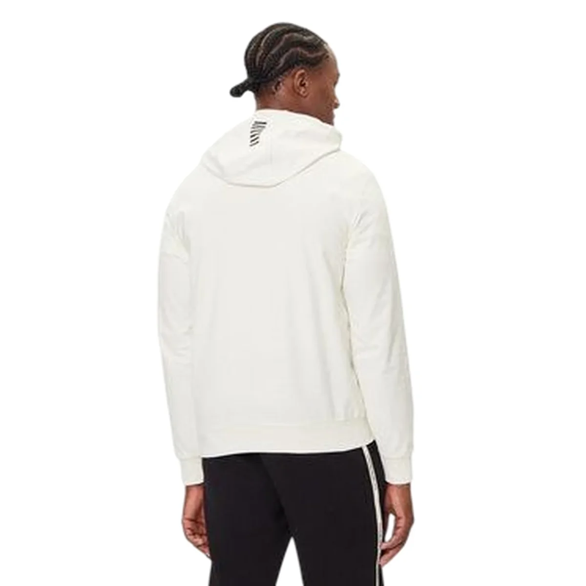 Felpa Uomo Bianca con tasca a marsupio - immagine 4