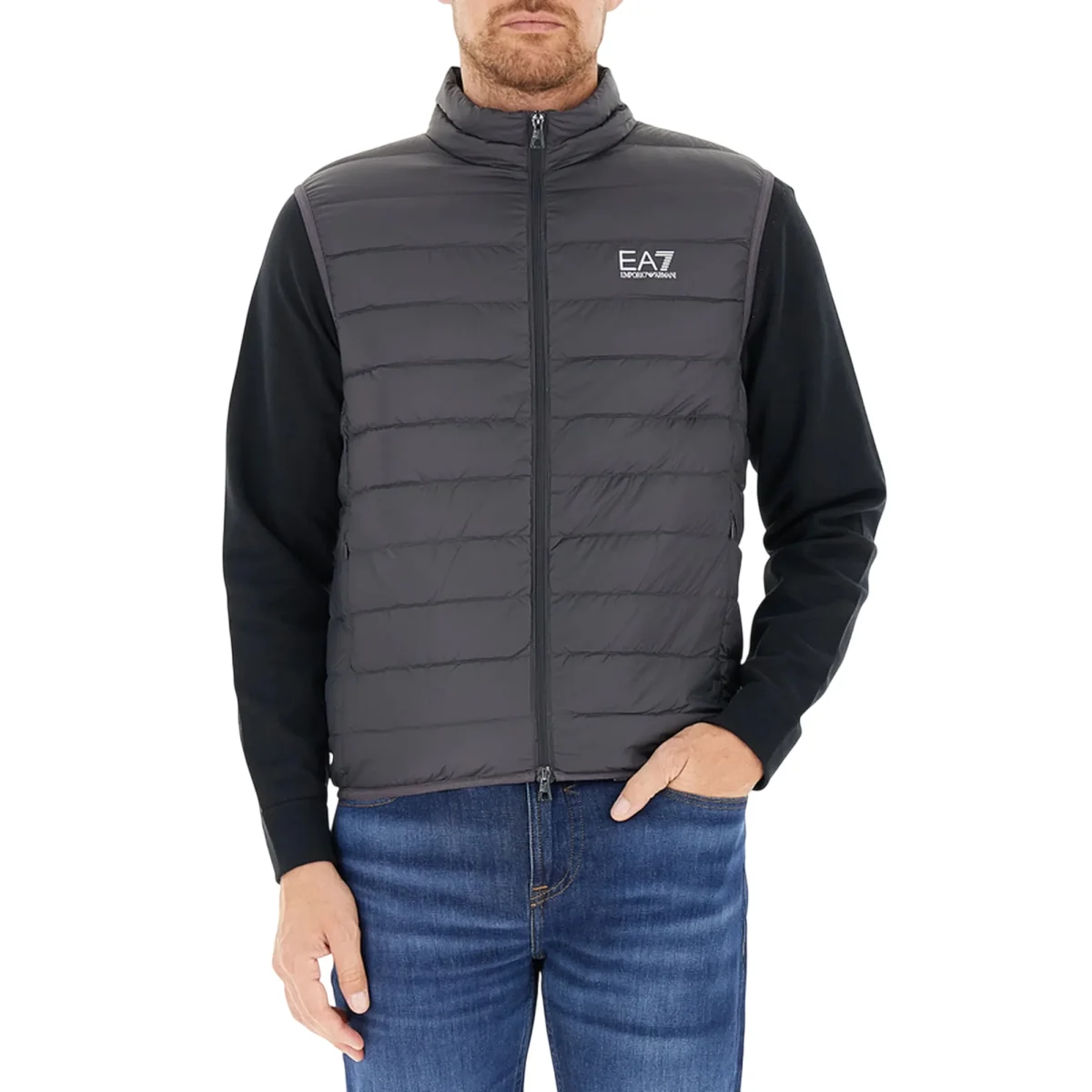 Gilet Uomo Core Identity trapuntato Grigio - immagine 2