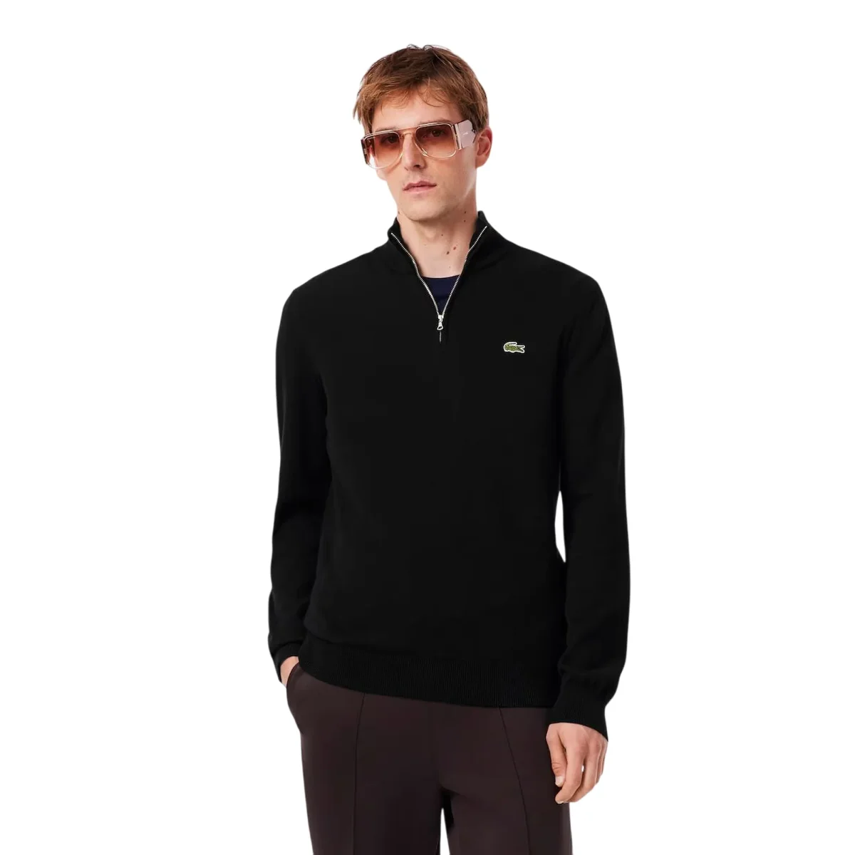 Pullover Uomo in cotone mezza zip - immagine 4