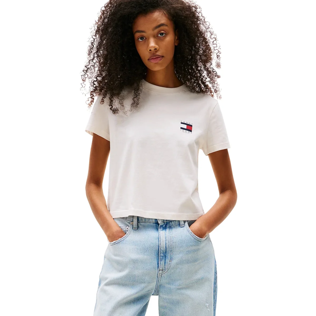 T-shirt Donna stampa flag Bianca - immagine 3