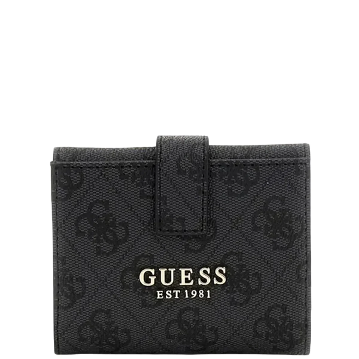 Portafoglio mini Donna con logo all over Nero - immagine 2