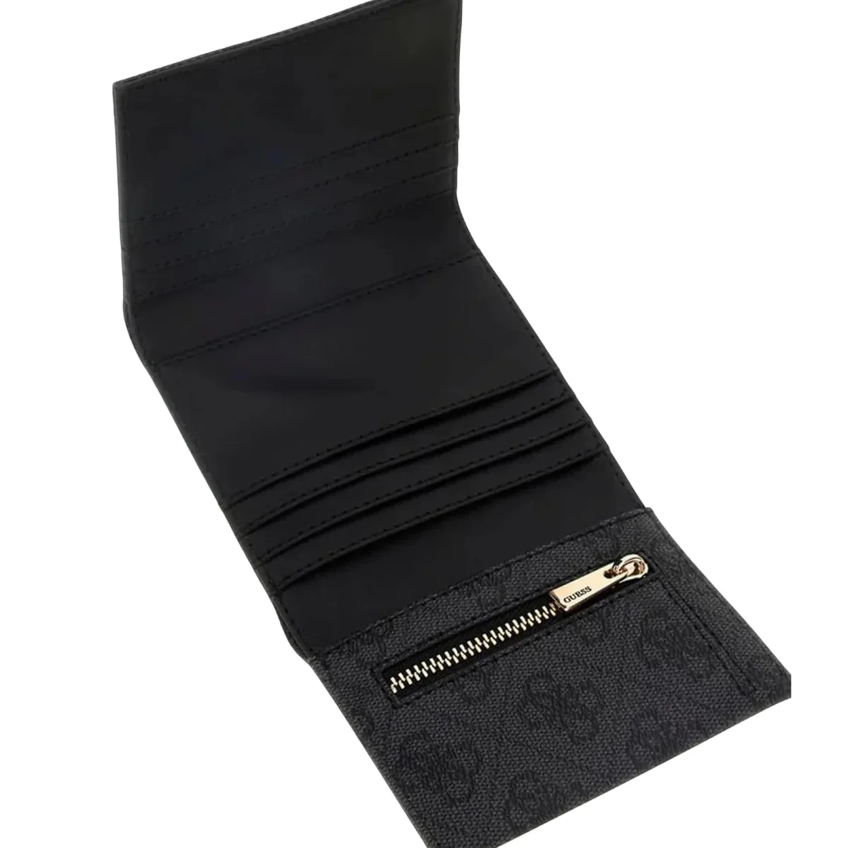 Portafoglio mini Donna con logo all over Nero - immagine 4