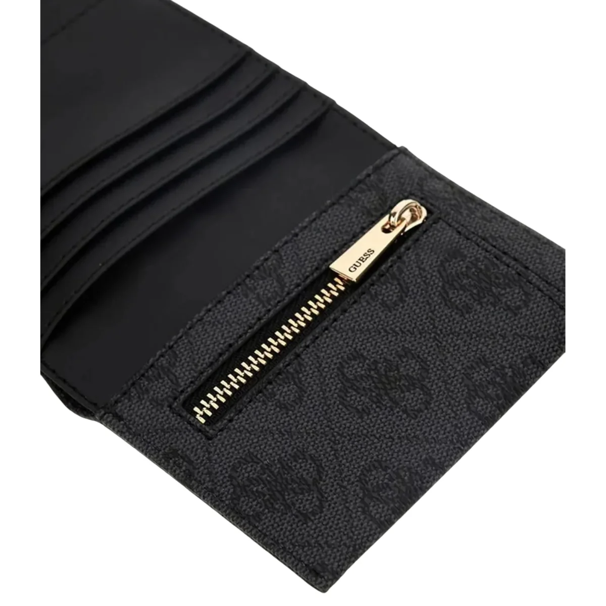 Portafoglio mini Donna con logo all over Nero - immagine 5