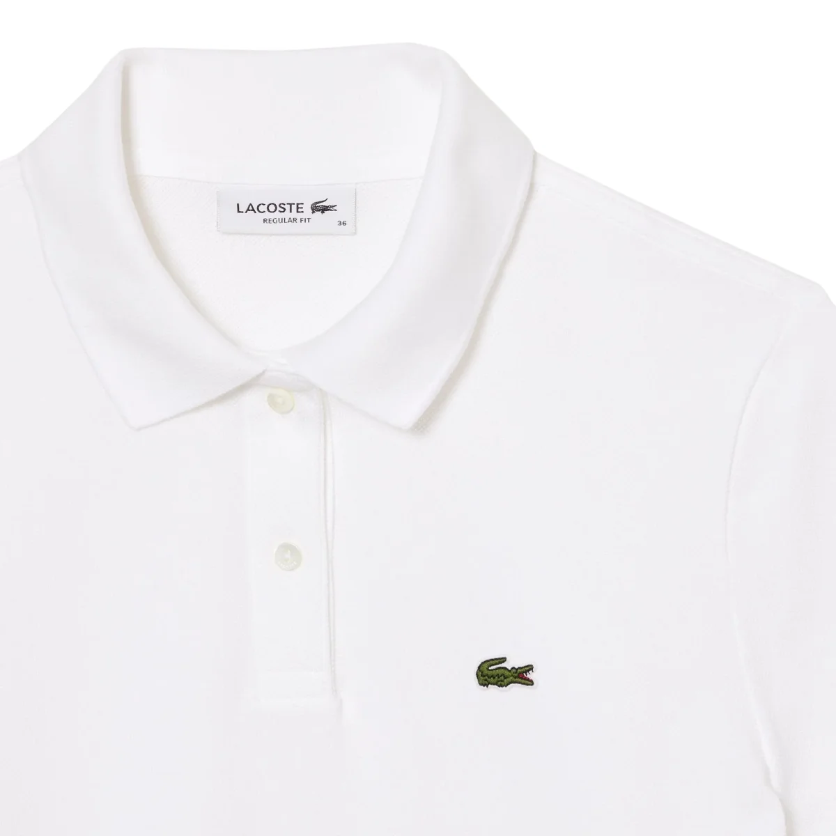 Polo bianca da donna regular fit in morbido petit piqué - immagine 3