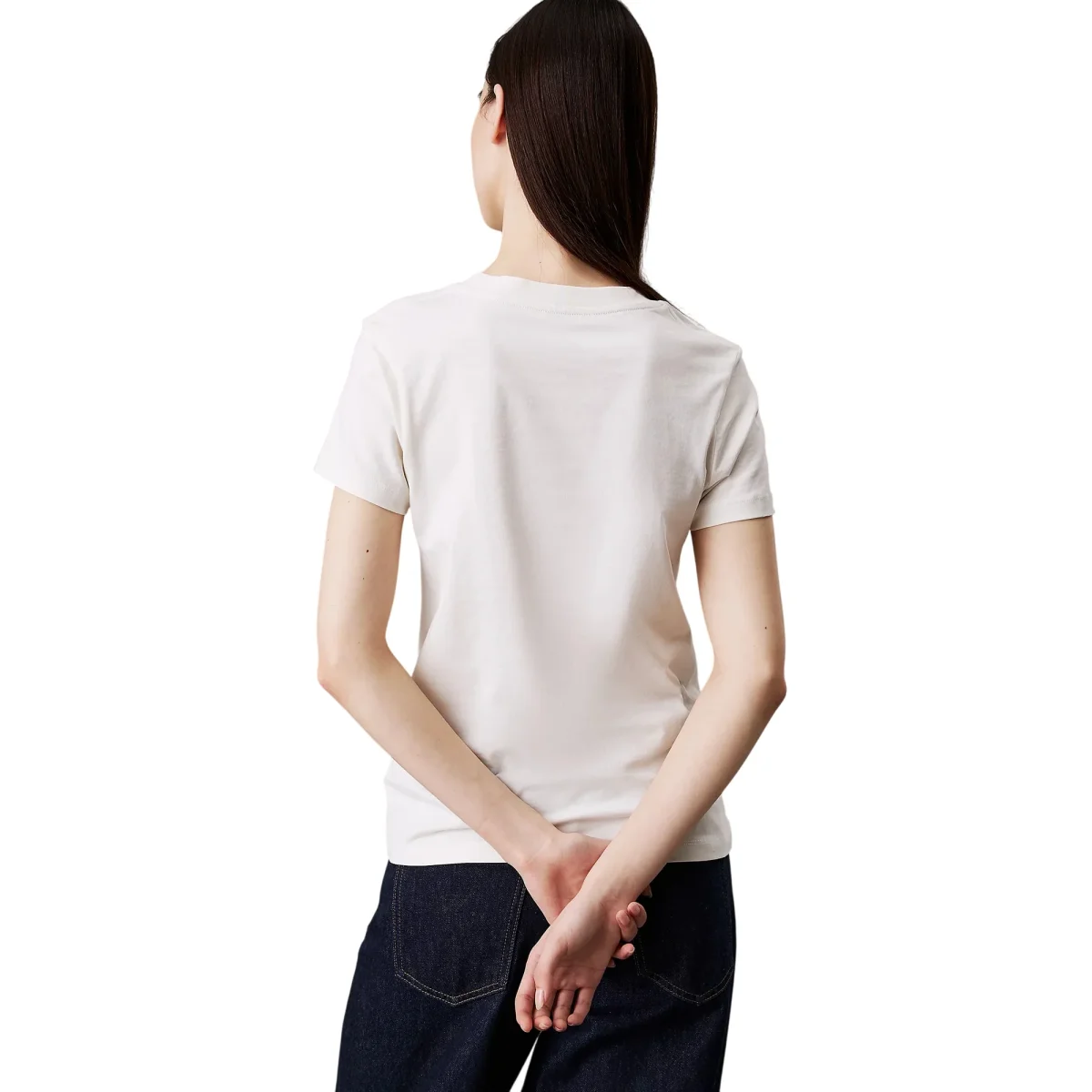 T-shirt Donna Scollo Tondo e Logo Sfumato - immagine 3