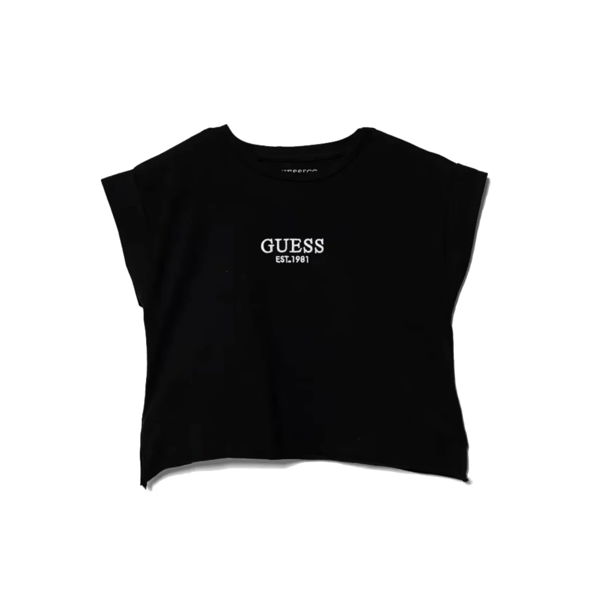 T-shirt Bambina in nero con mini logo - immagine 2
