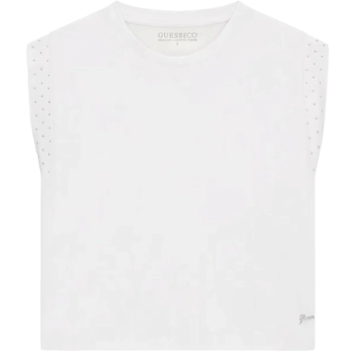 T-shirt Bambina girocollo senza maniche Bianco - immagine 2