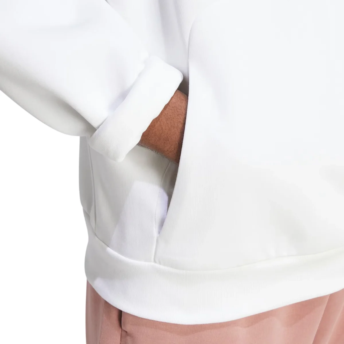 Felpa uomo con cappuccio Future Icons 3Stripes bianca - immagine 6