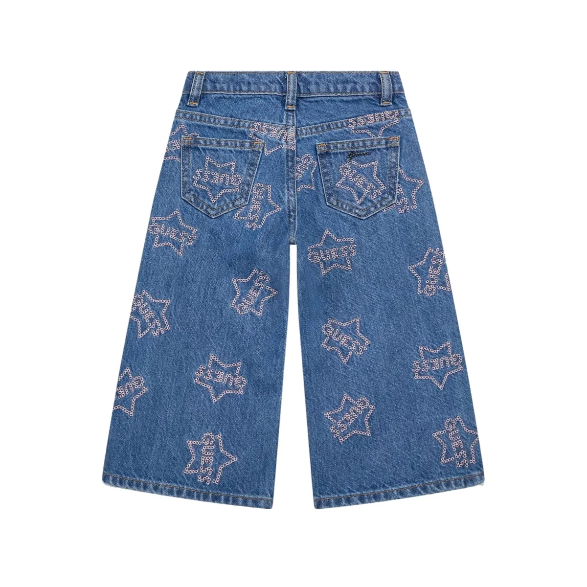Jeans Bambina a palazzo con stelle all over - immagine 3