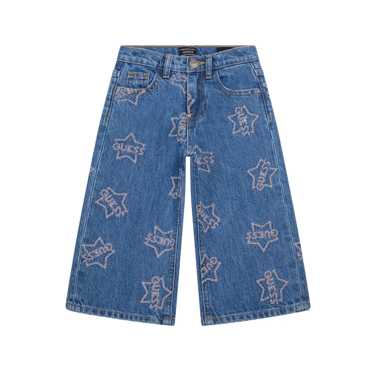 Jeans Bambina a palazzo con stelle all over - immagine 2