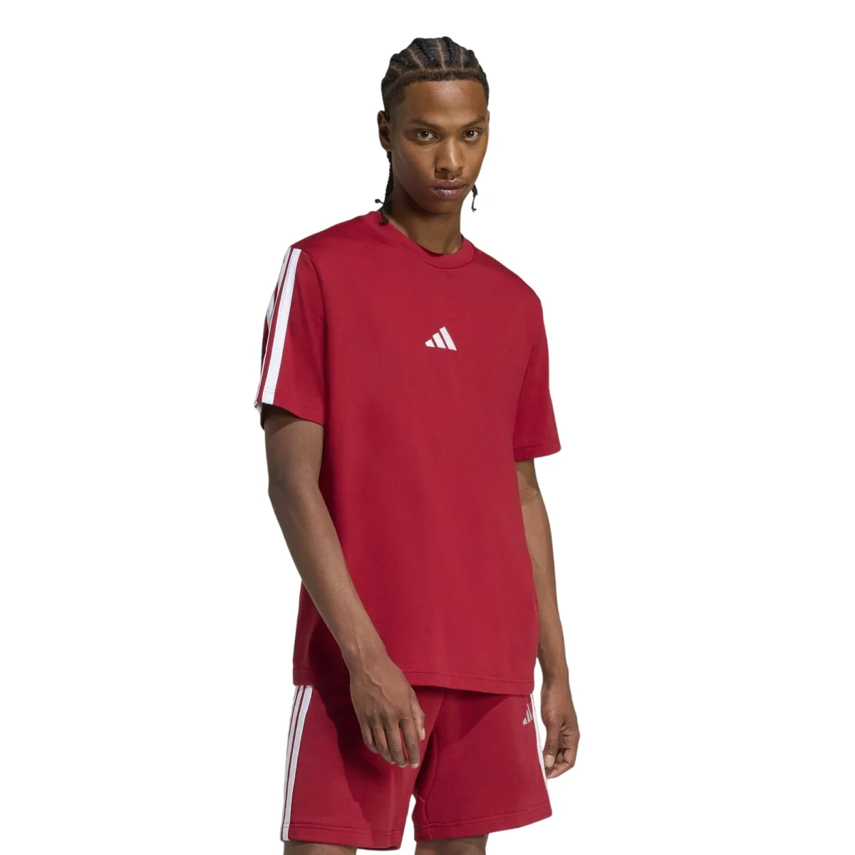 T-shirt Uomo Essentials 3Stripes rossa - immagine 2