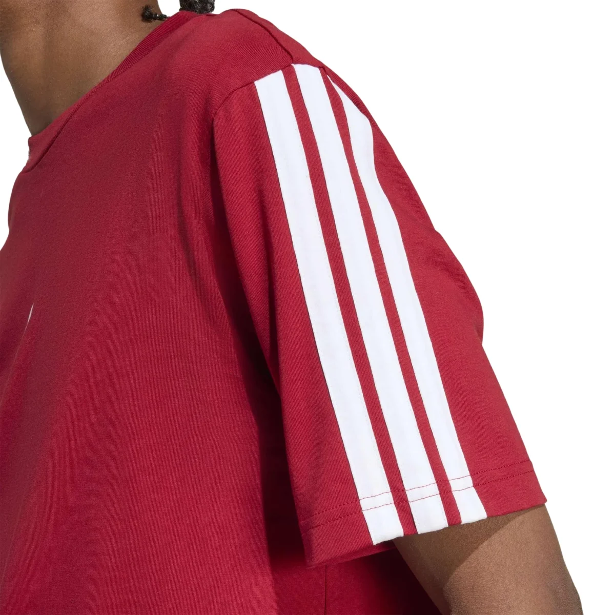 T-shirt Uomo Essentials 3Stripes rossa - immagine 4