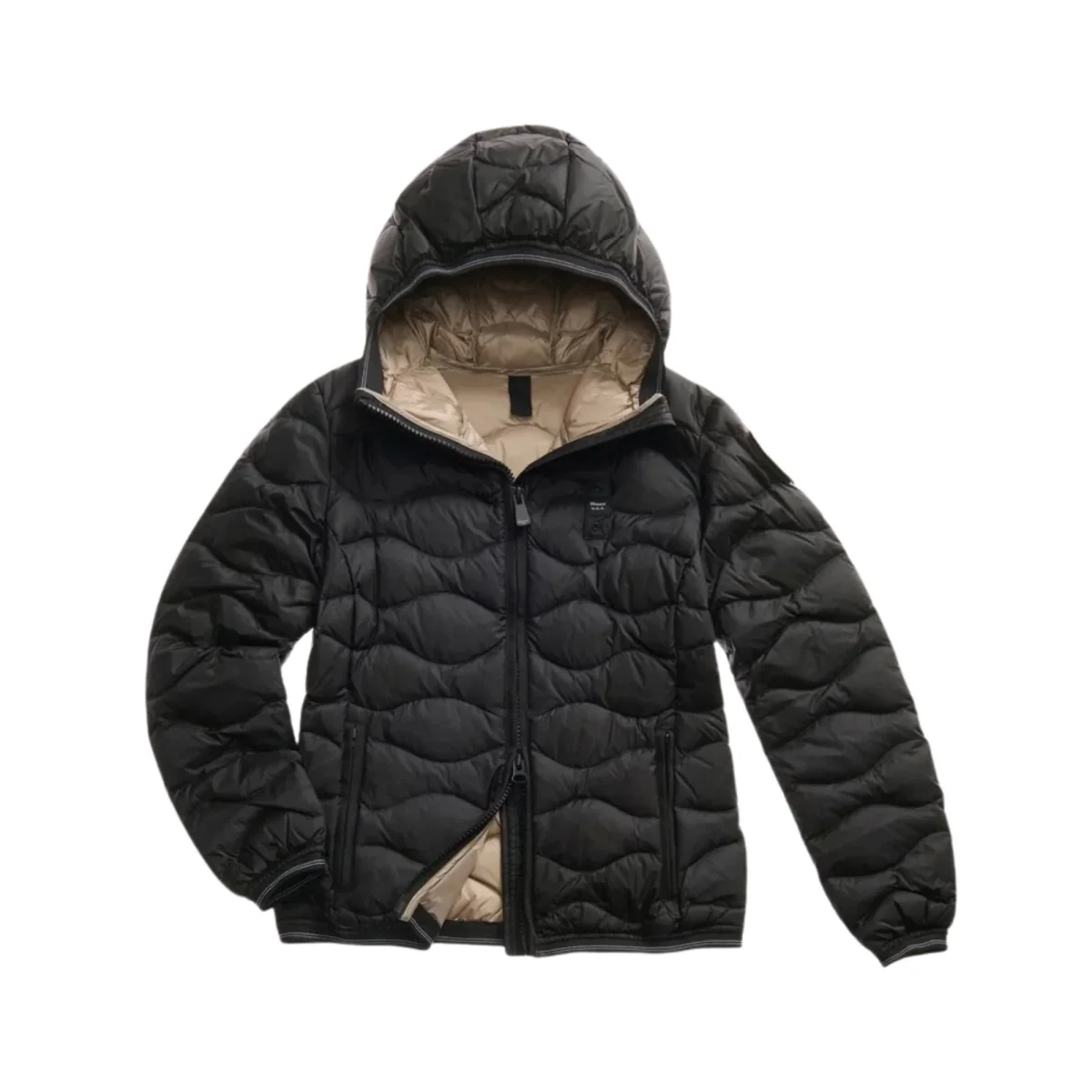 Piumino Donna Camelia ondulato Nero - immagine 2