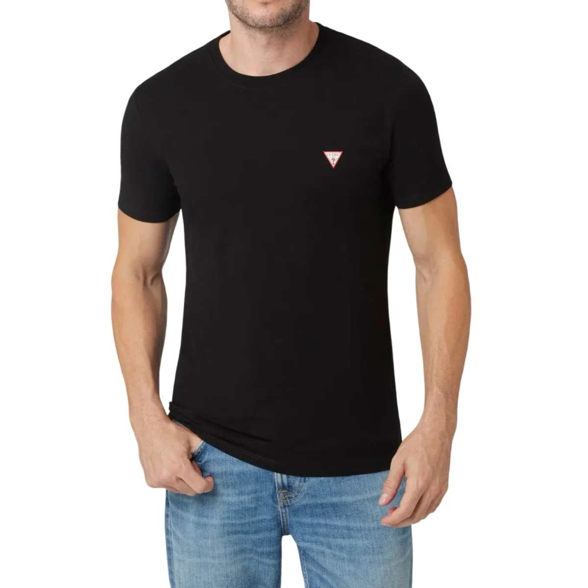 T-shirt Uomo Nera logo a triangolo - immagine 3