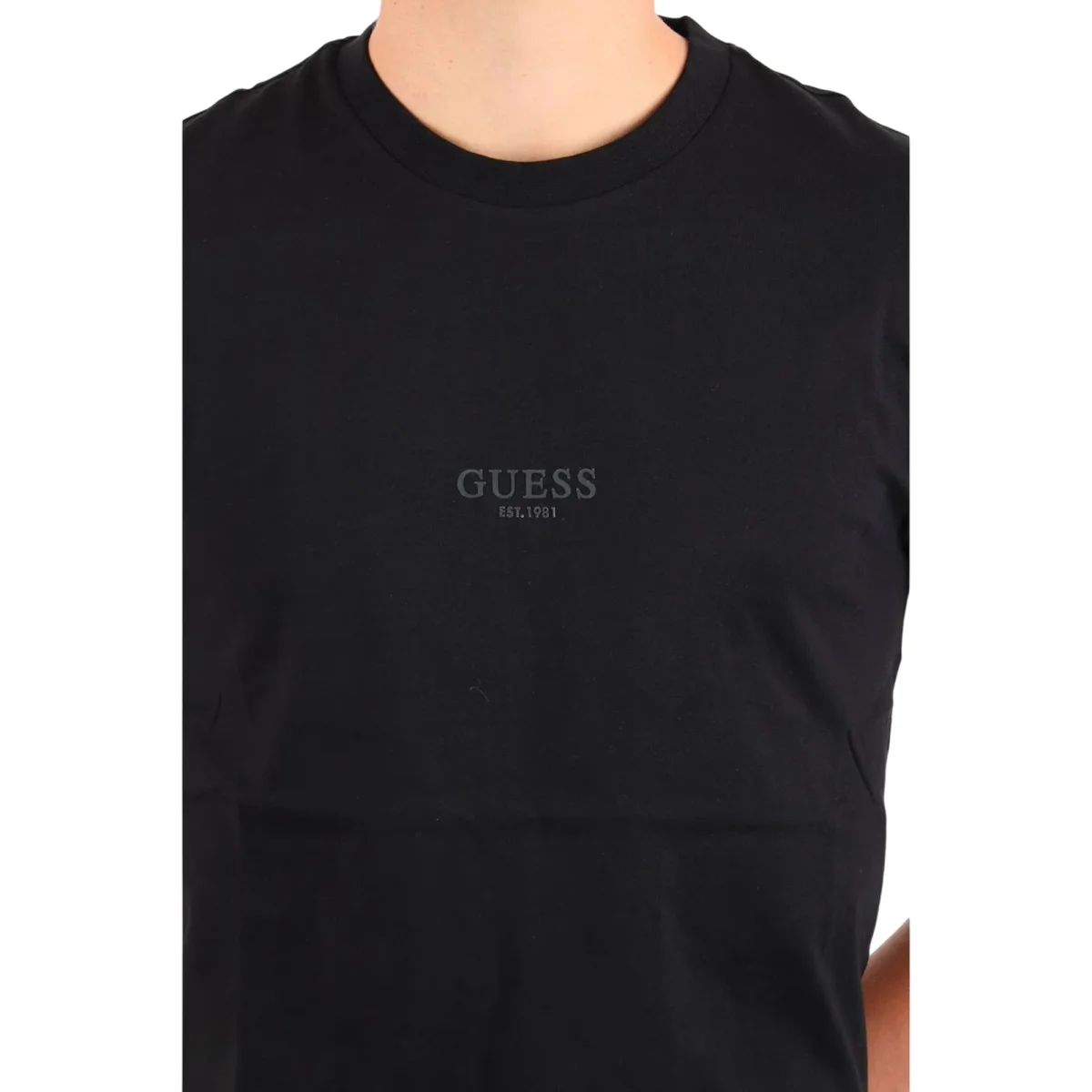 T-shirt Uomo Nera logo in rilievo - immagine 4