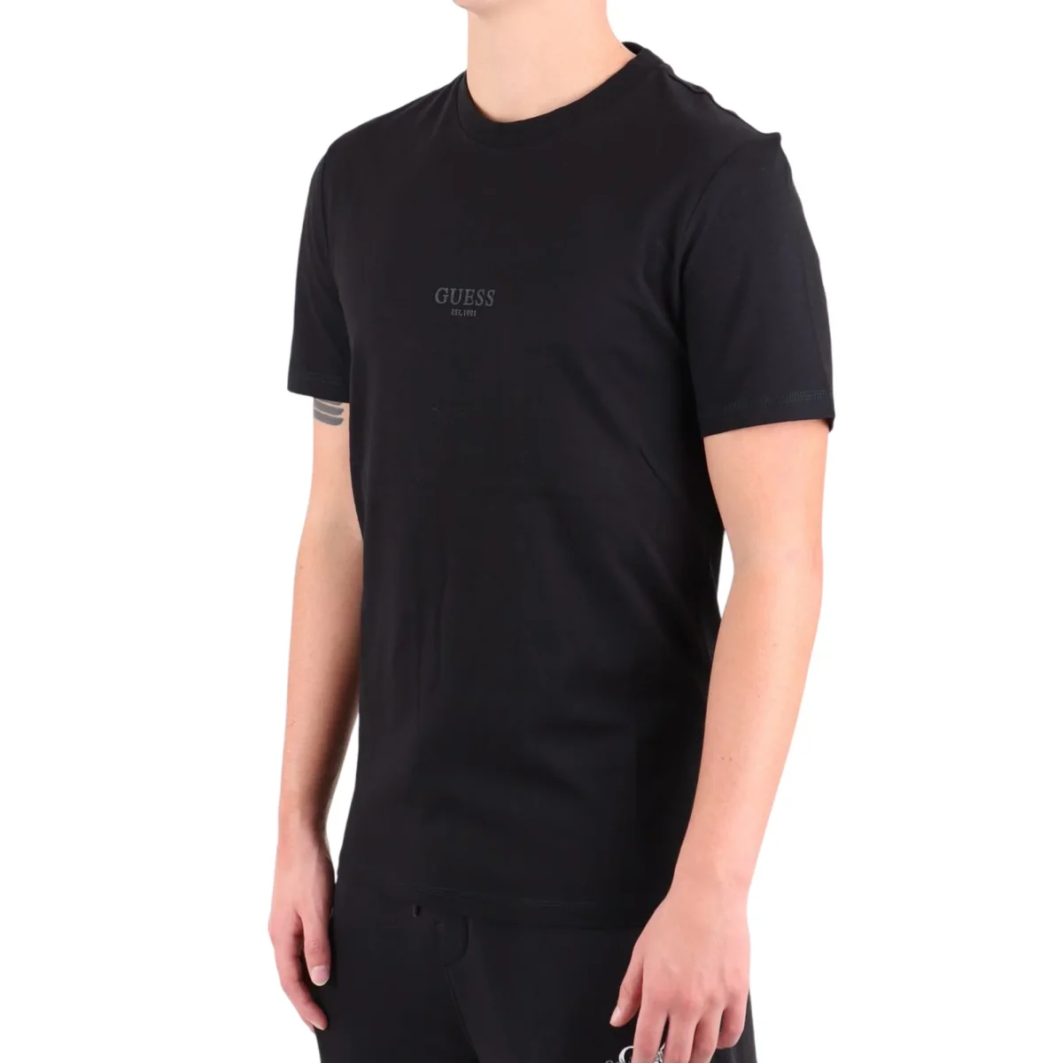 T-shirt Uomo Nera logo in rilievo - immagine 3