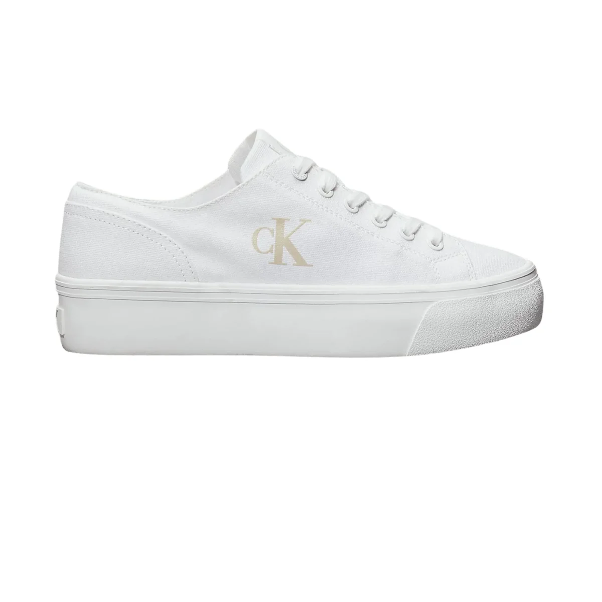 CALVIN KLEIN Sneaker in tela con plateau e logo - immagine 2