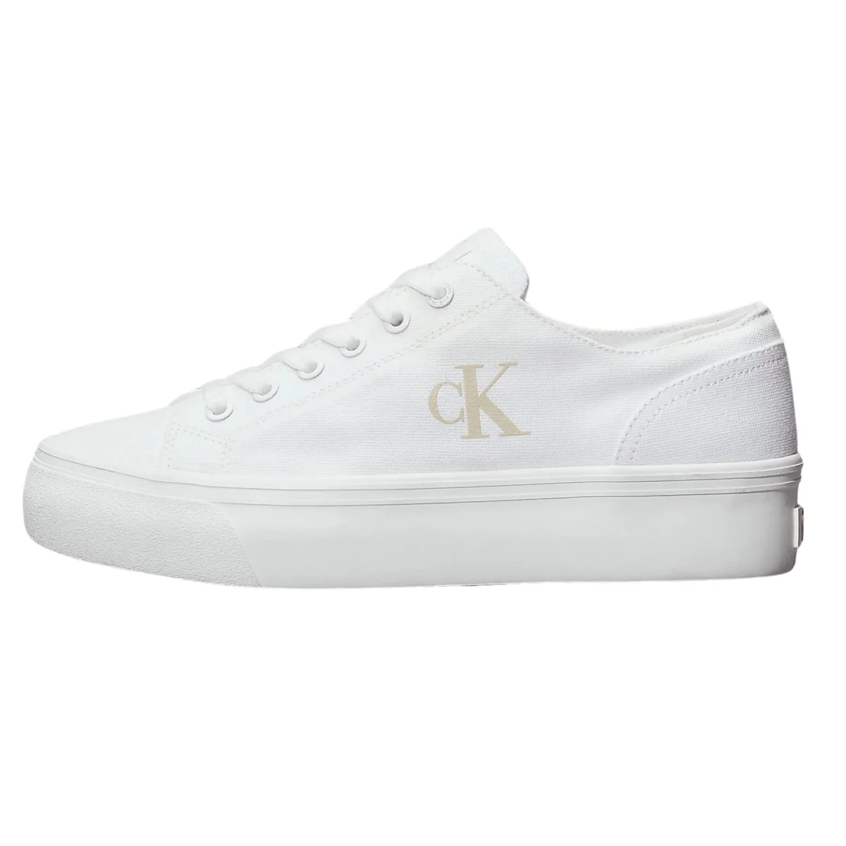 CALVIN KLEIN Sneaker in tela con plateau e logo - immagine 3