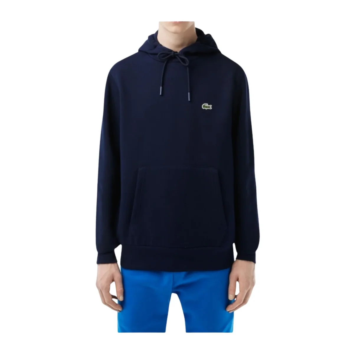 Felpa Uomo in pile Blu con cappuccio - immagine 3