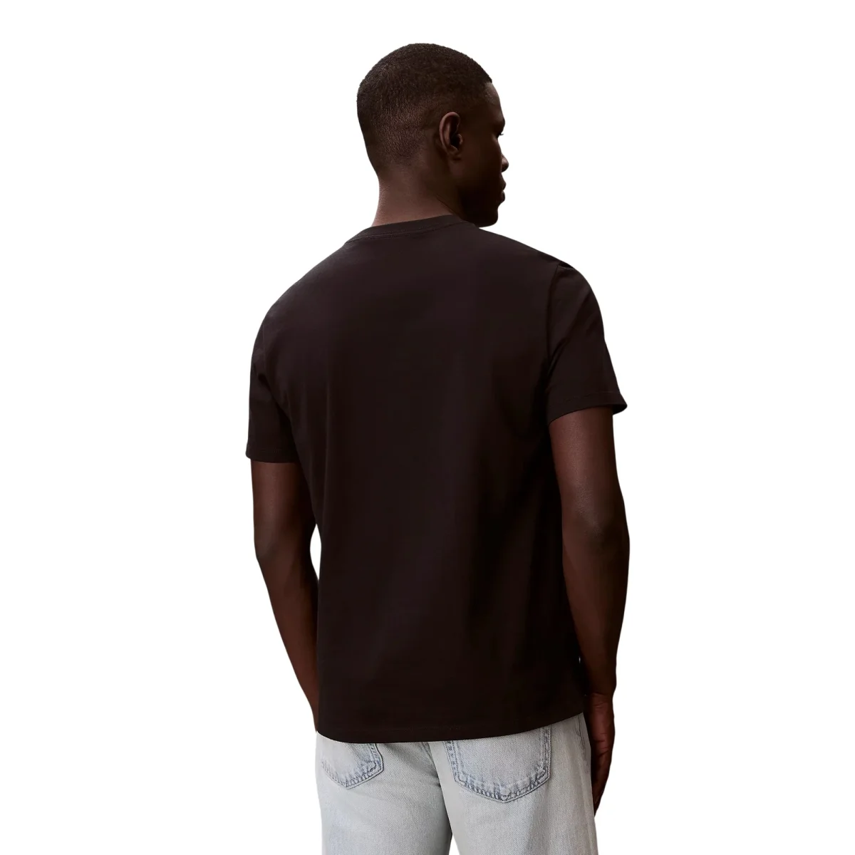 T-shirt marrone 100% cotone con logo sul petto - immagine 3