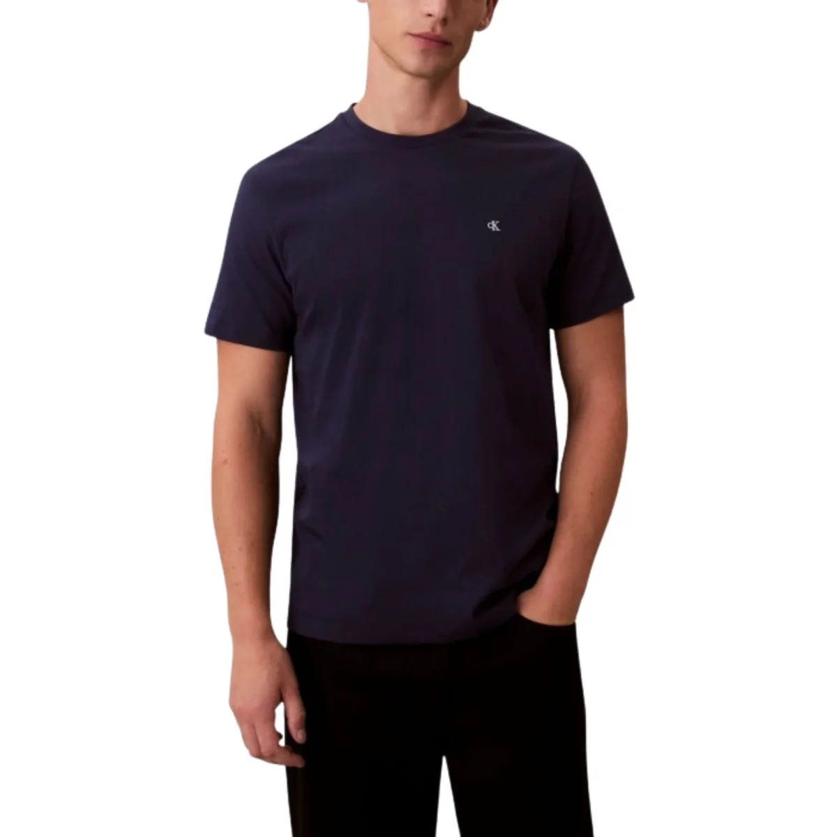CALVIN KLEIN T-shirt Jeans SS CLASSIC MONOGRAM Cotone Uomo - immagine 2