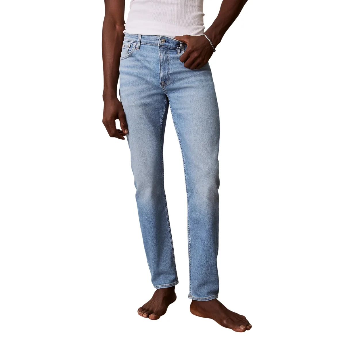 Jeans chiaro Uomo affusolato slim - immagine 2