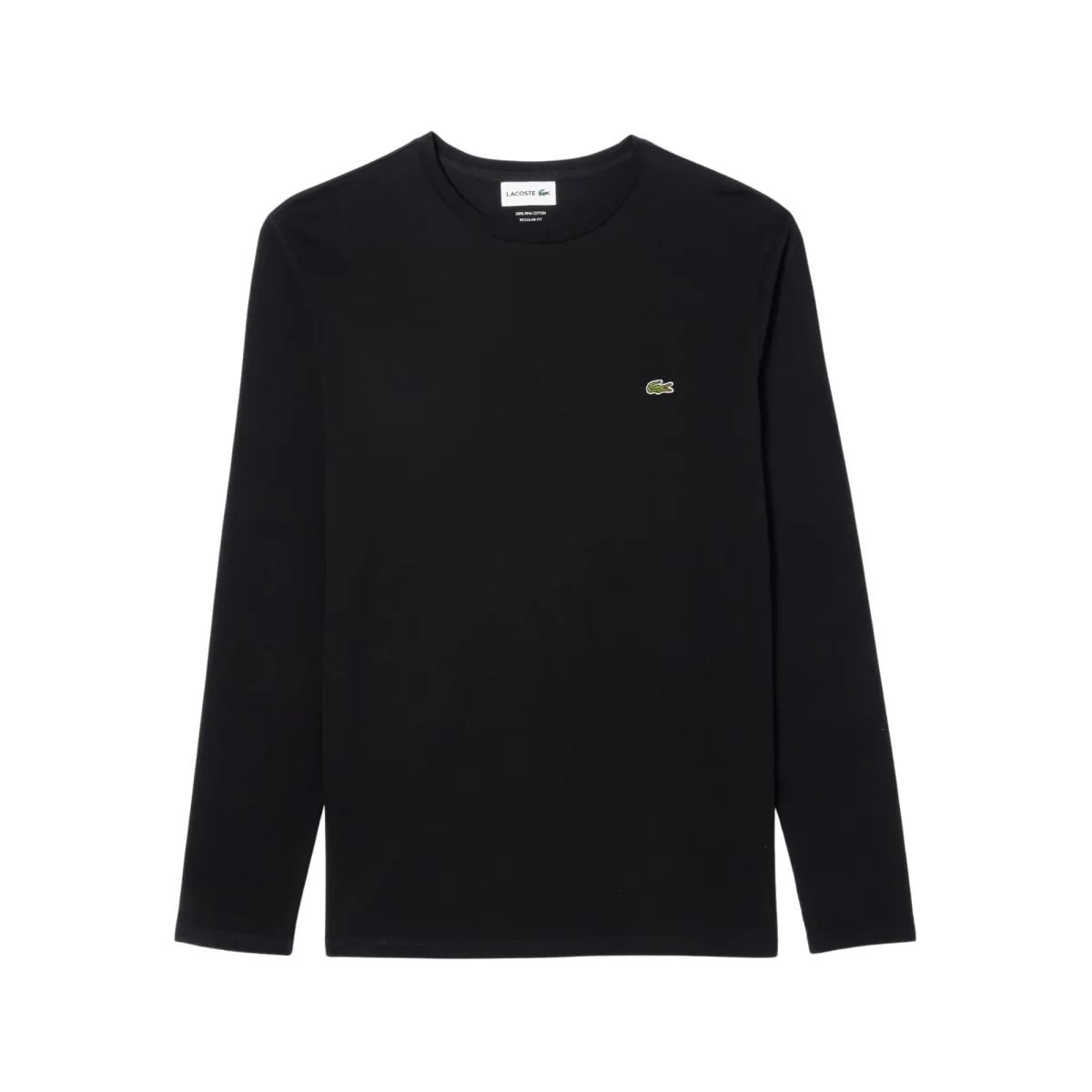 T-shirt Uomo fina Nera a maniche lunghe - immagine 2