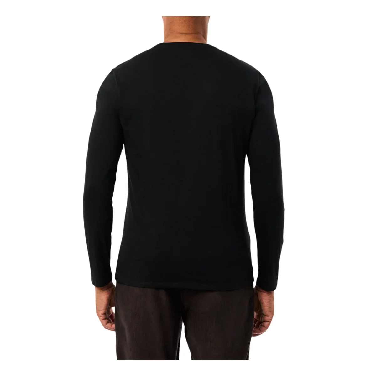 T-shirt Uomo fina Nera a maniche lunghe - immagine 4