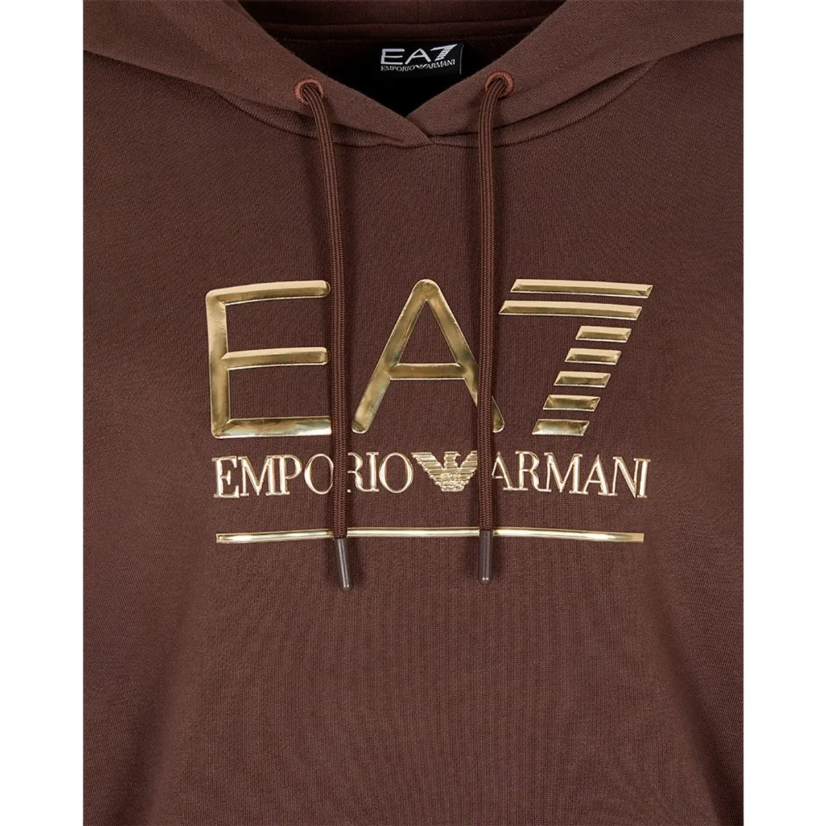 Felpa Donna over marrone con logo dorato - immagine 4