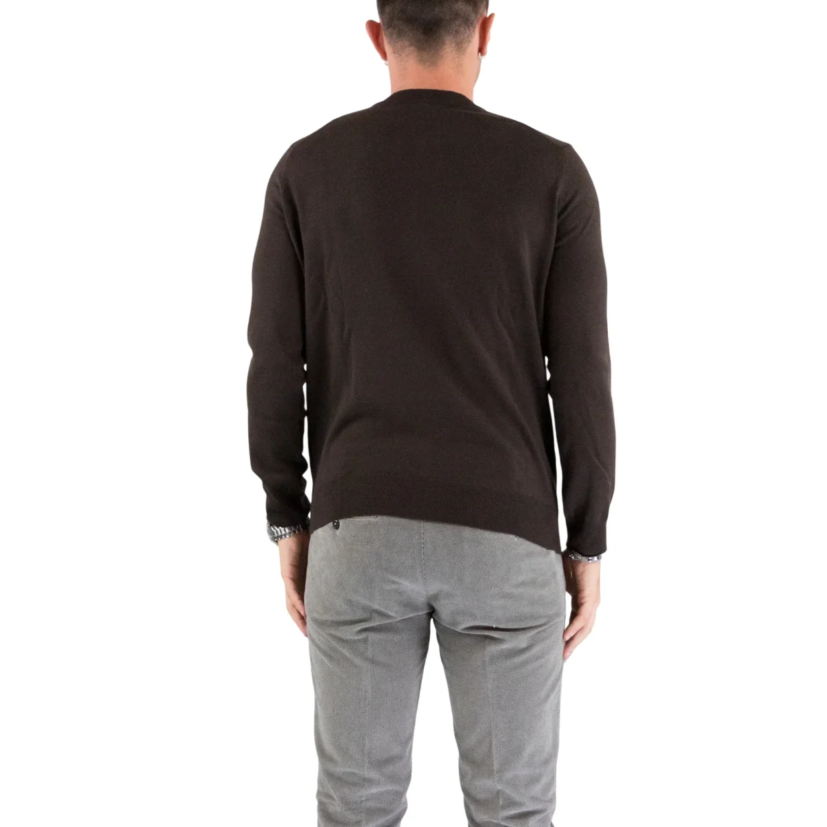 Maglioncino in misto lana Uomo marrone - immagine 3