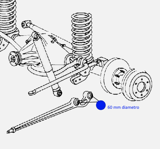 Boccole Poliuretano Mitsubishi Pajero V20 – 60 mm - immagine 3