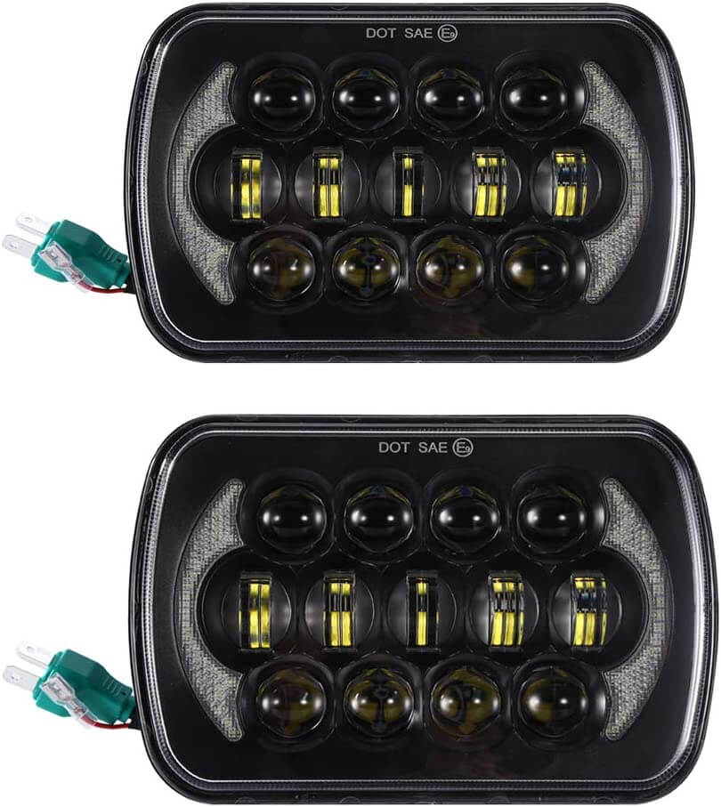 Fari 5″x7″ Rettangolari Full Led Con Angel Eyes - immagine 2