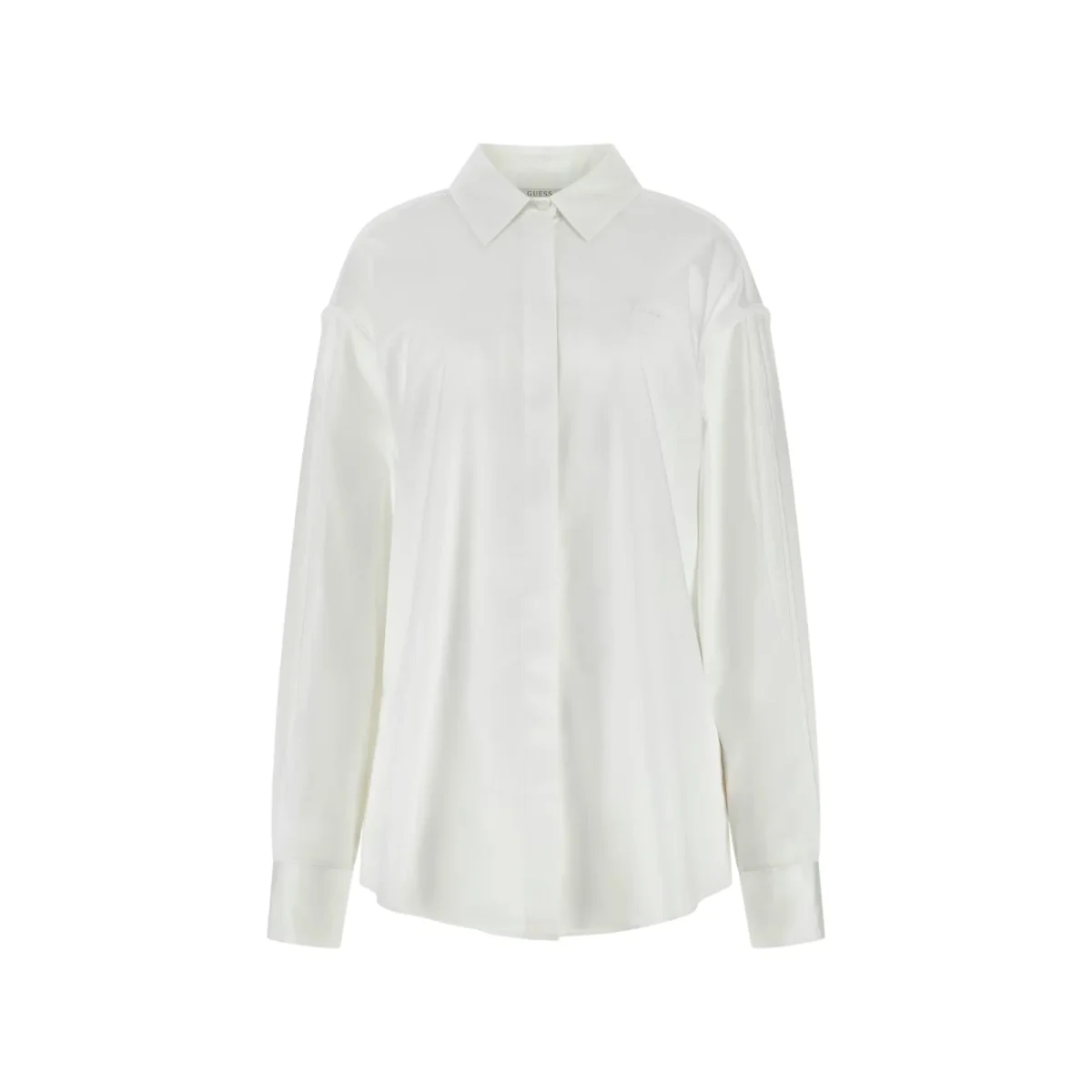 Camicia donna popeline over tinta unita - immagine 2