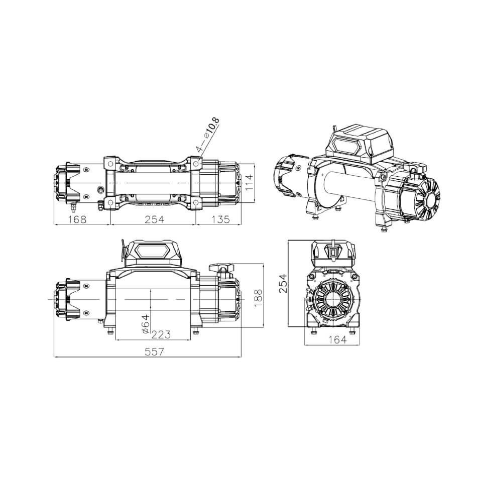 Verricello 12.000 lb Cavo Tessile – 2 Velocità - immagine 4