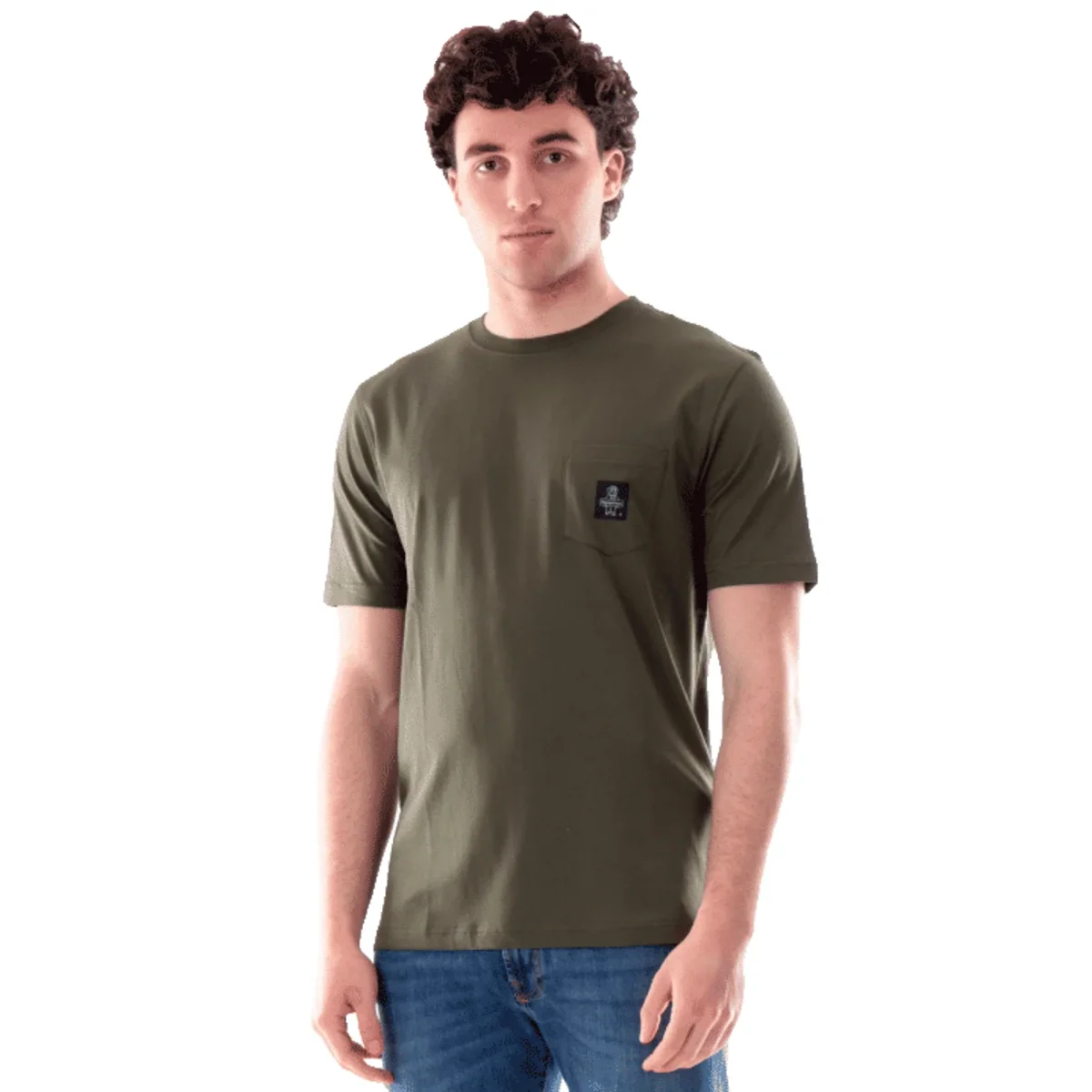T-shirt Refrigiwear Uomo Pierce Cotone Verde Morbida - immagine 2