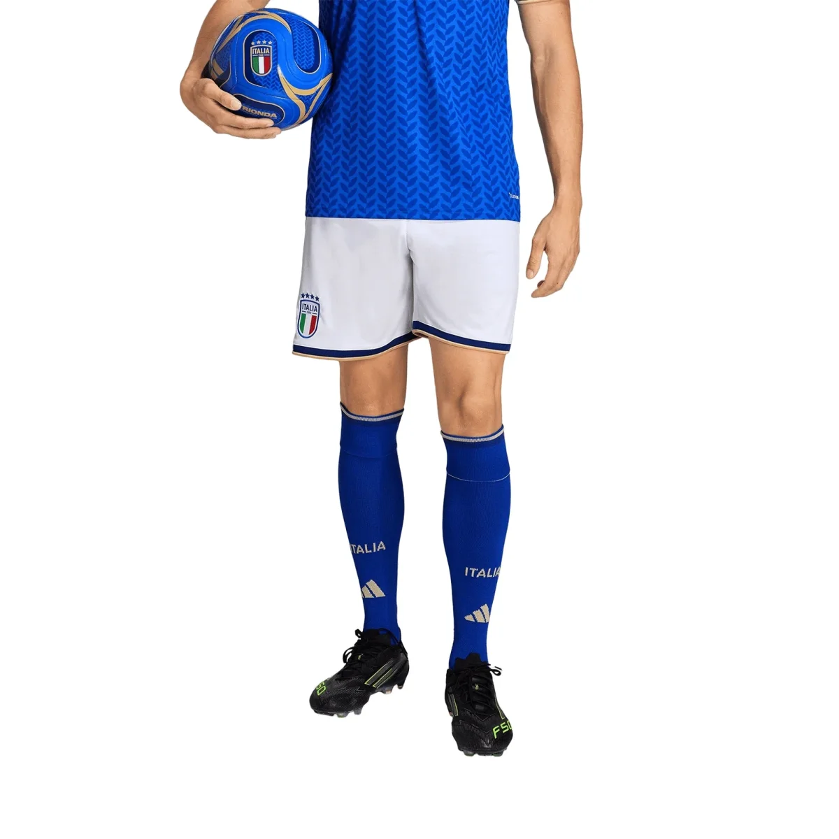 ADIDAS Pantaloncini Ufficiali Calcio Italia FIGC Home Uomo - immagine 4