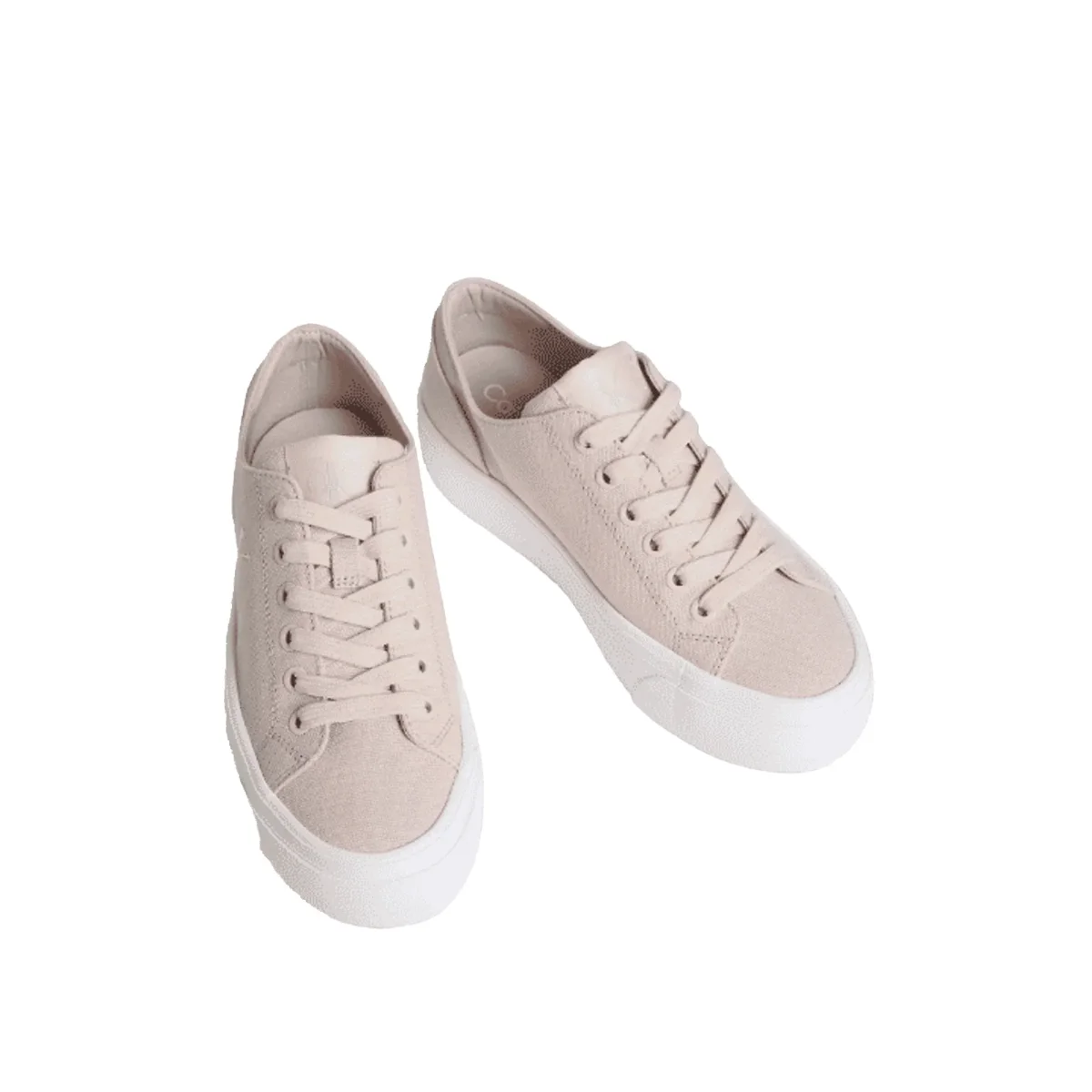 CALVIN KLEIN Graz Sneakers Tela Plateau Logo Donna - immagine 3