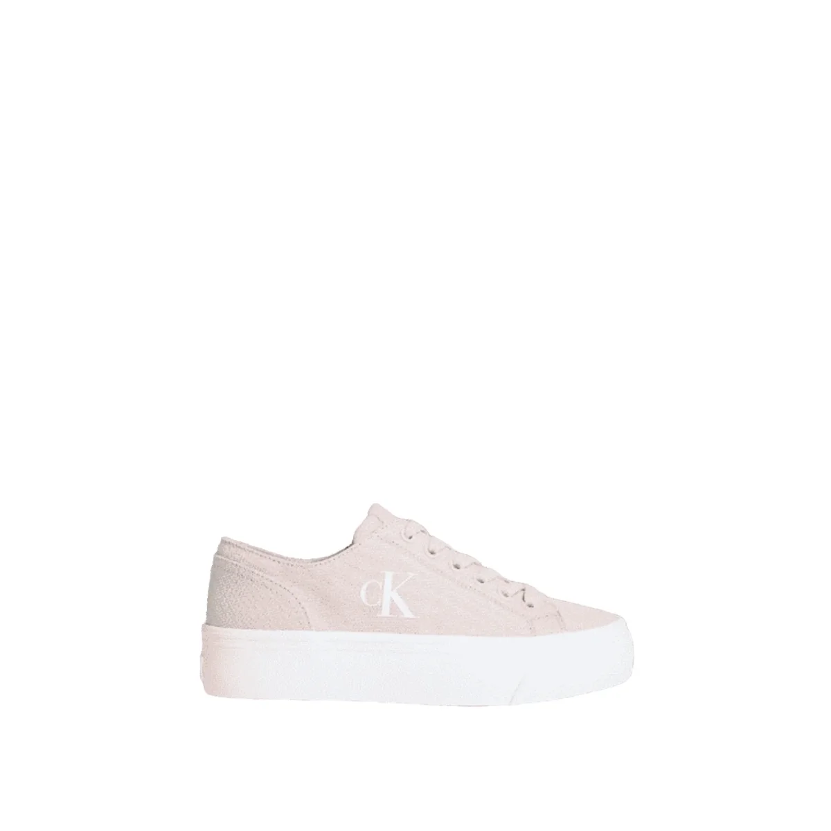 CALVIN KLEIN Graz Sneakers Tela Plateau Logo Donna - immagine 2