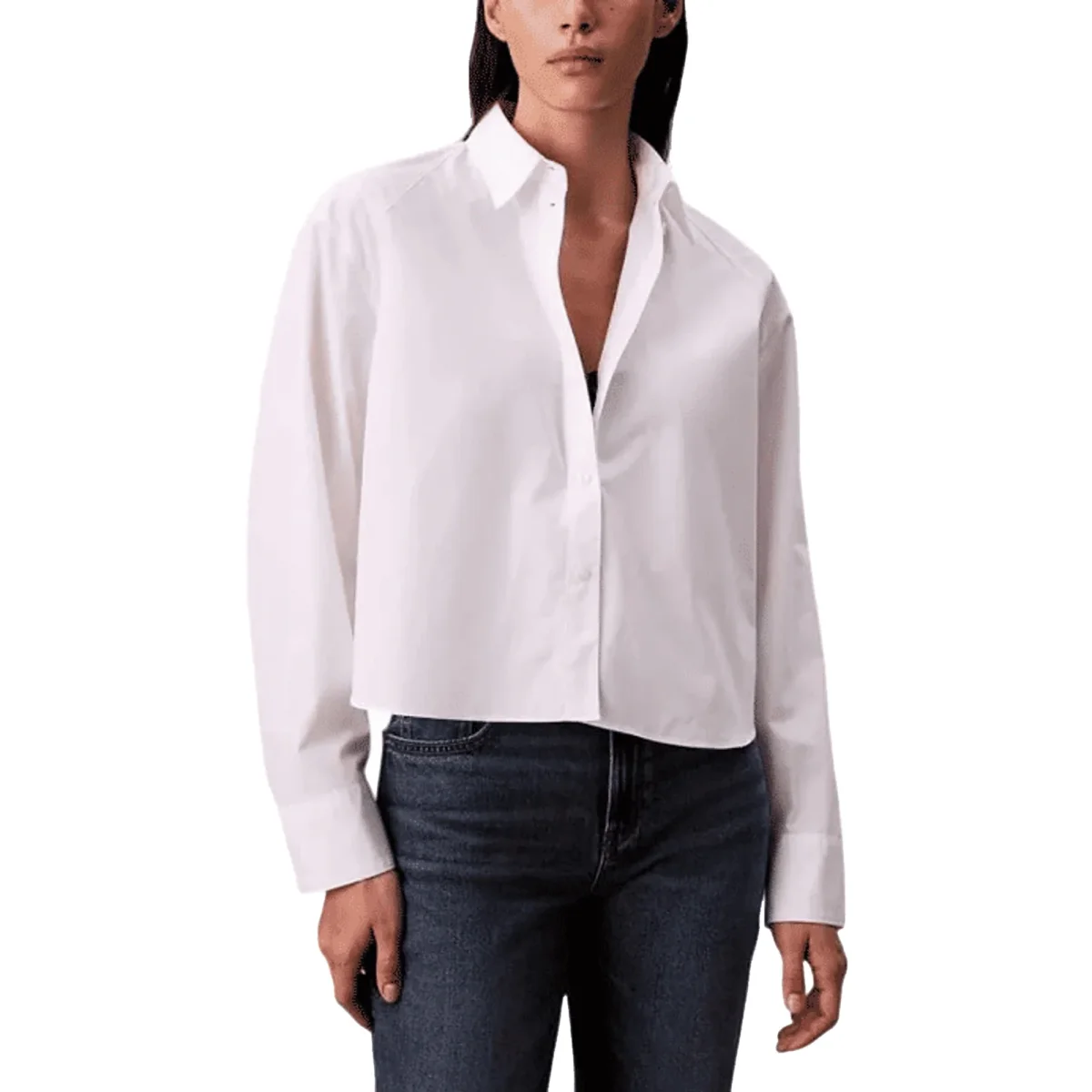 CALVIN KLEIN Camicia Cropped Boxy Donna - immagine 2