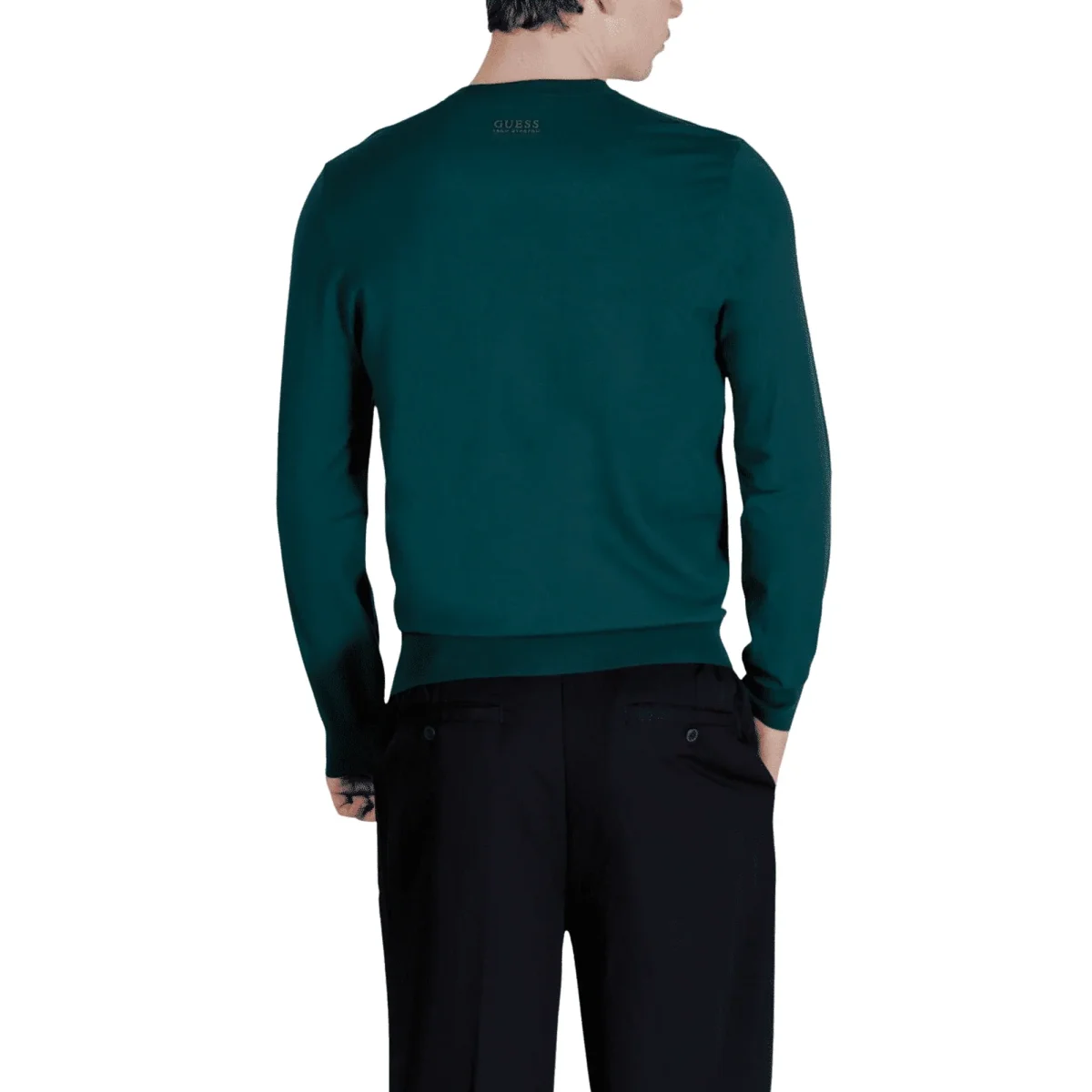 Maglia Uomo Verde Maniche Lunghe Scollo Tondo - immagine 3