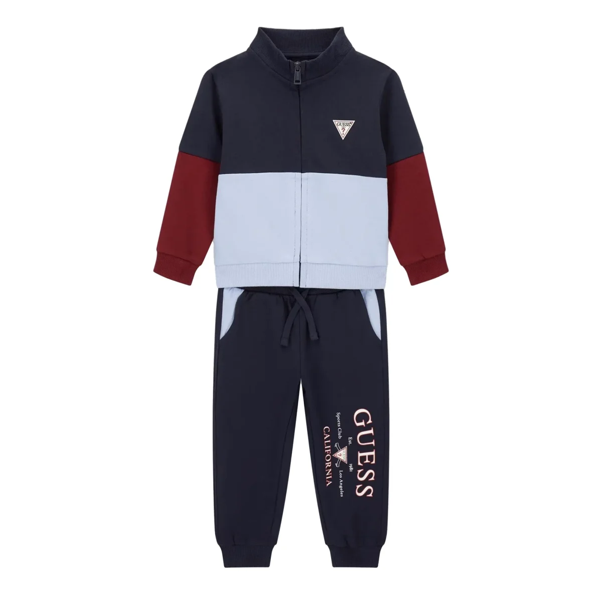 GUESS Set Felpa e Jogger in cotone con scritte multicolore - immagine 2