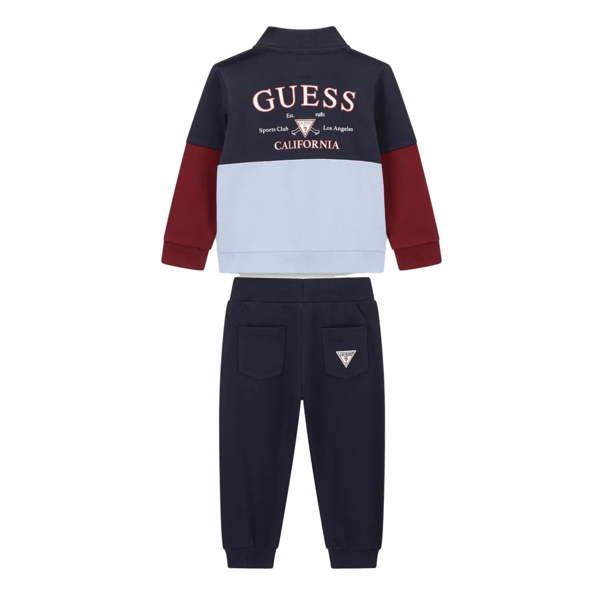 GUESS Set Felpa e Jogger in cotone con scritte multicolore - immagine 3