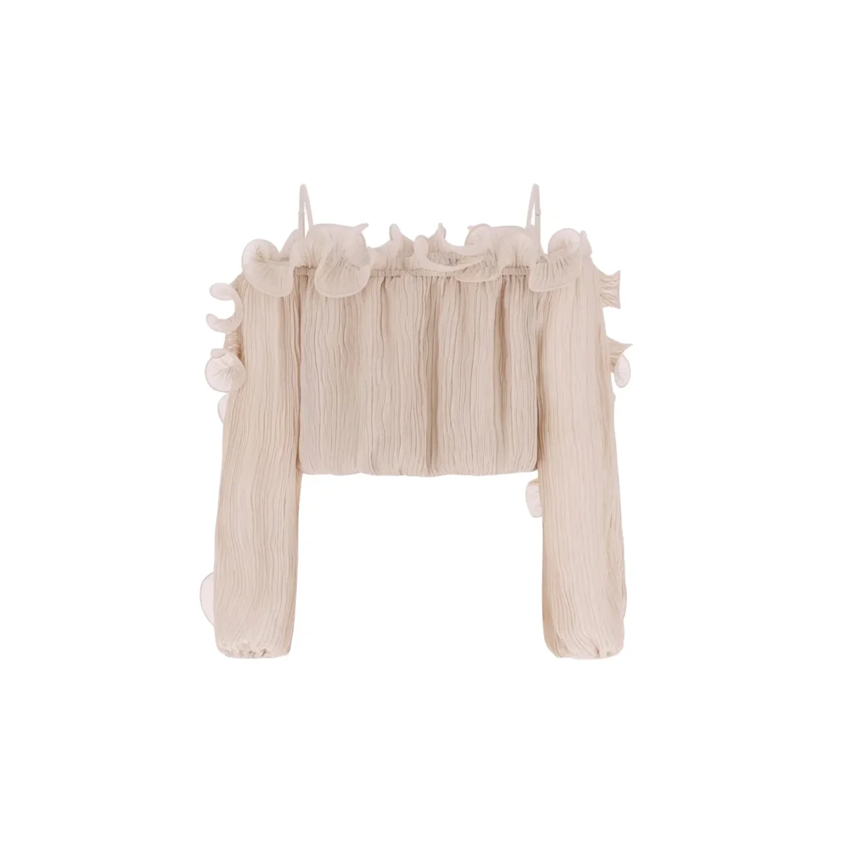 GUESS Top Chiffon Volant Scollo Off-Shoulder da Donna - immagine 2