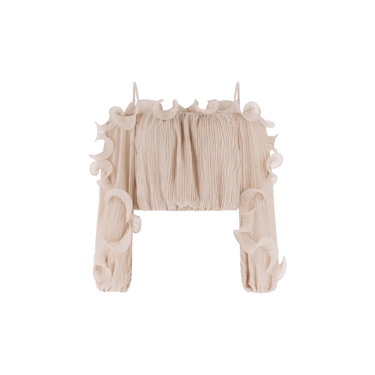 GUESS Top Chiffon Volant Scollo Off-Shoulder da Donna - immagine 3