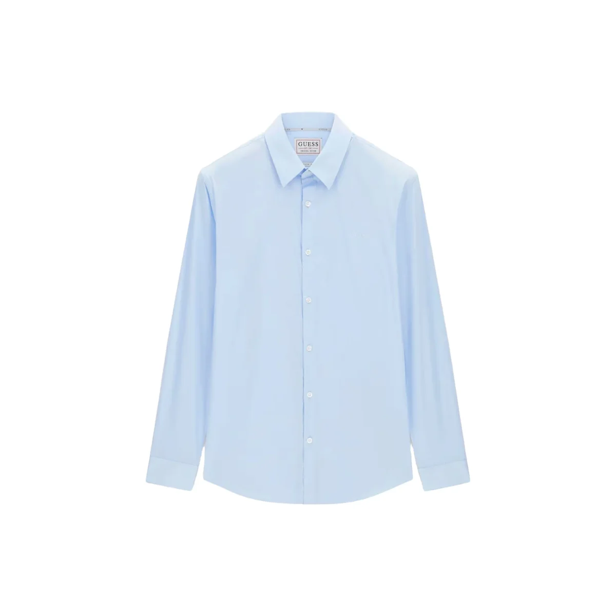 GUESS Camicia Slim in Cotone Organico in azzurro - immagine 2